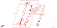 FOURCHE pour Honda ZOOMER 110 X de 2017