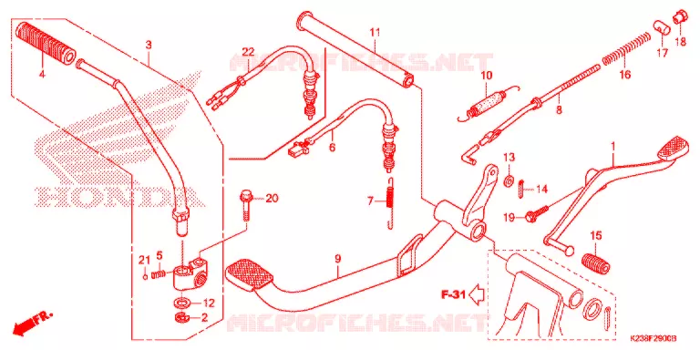 PEDALE - KICK Honda MOTO 110 CD 2016  CB110C2MG