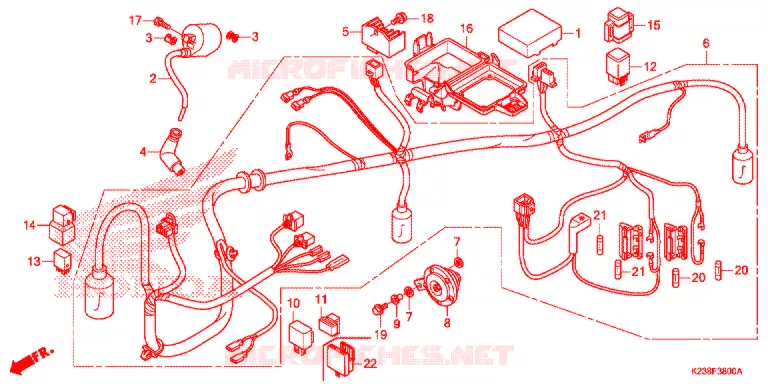 FAISCEAU DES FILS Honda MOTO 110 CD 2016  CB110C2G