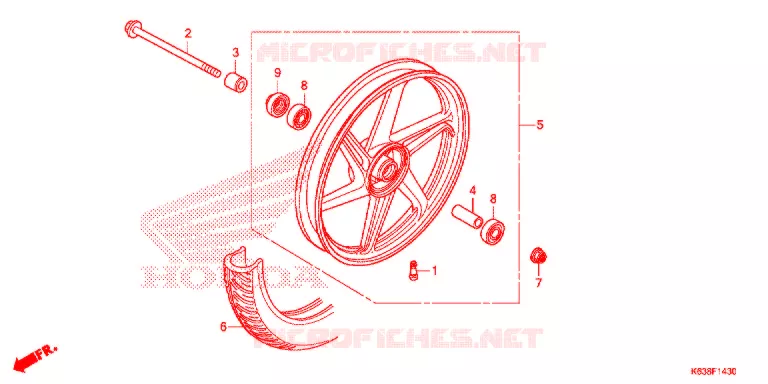 ROUE AVANT Honda MOTO 110 CD 2017  CB110C2H