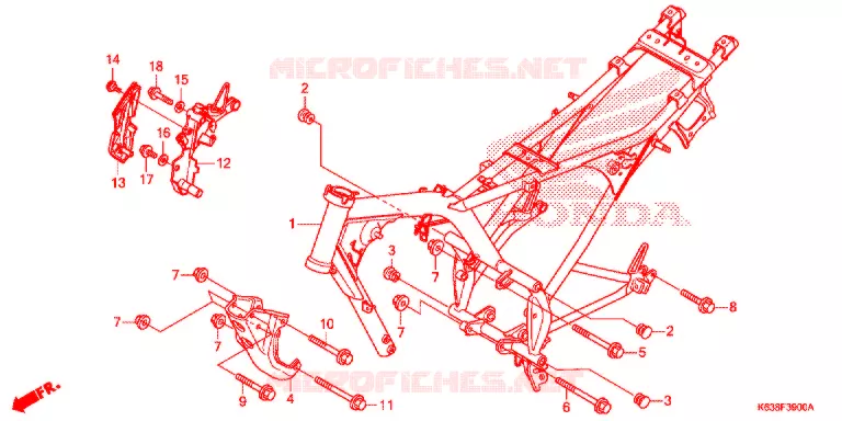 CADRE Honda MOTO 110 CD 2017  CB110C2H