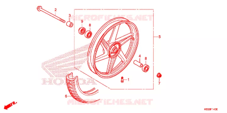 ROUE AVANT Honda MOTO 110 CD 2017  CB110C2MH
