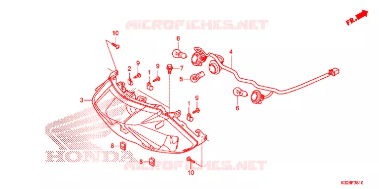 FEUX ARRIERE Honda SCOOTER 110 ACTIVA 2014  SCV110HE