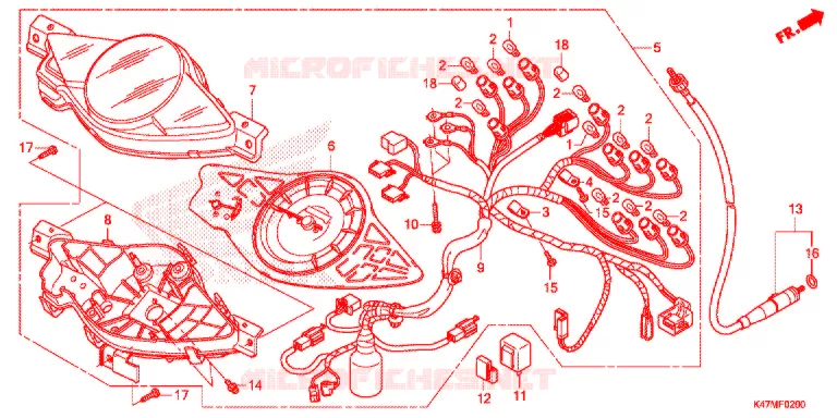 COMPTEUR Honda MOTO 125 DASH 2019  AFP125CRFK