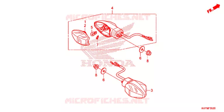 CLIGNOTANT ARRIERE Honda MOTO 125 DASH 2018  AFP125CSFK