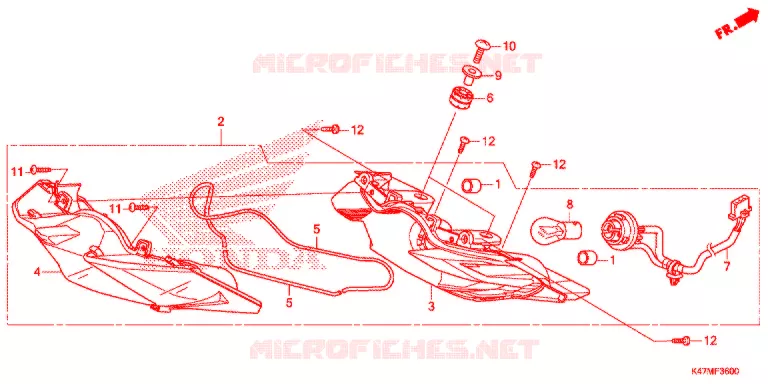 FEU ARRIERE Honda MOTO 125 DASH 2019  AFP125CSFK