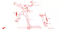BEQUILLE pour Honda BIZ 125 FREIO DIANTEIRO DISCO, RODAS FUNDIDAS de 2007