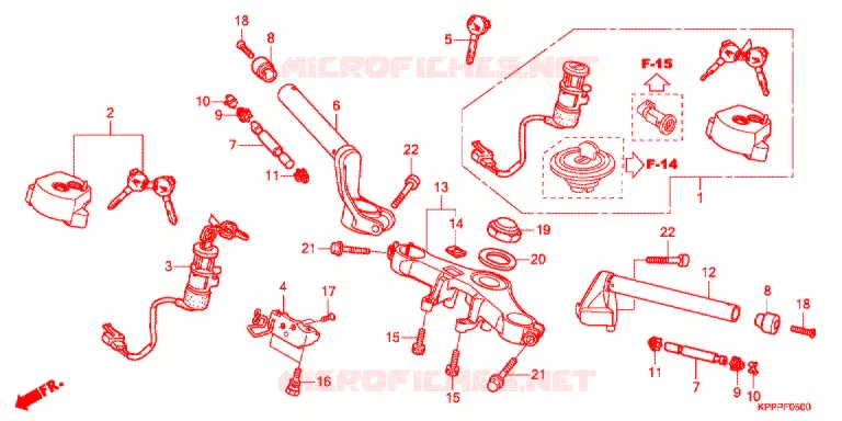 GUIDON - TE DE FOURCHE Honda MOTO 150 CBR 2017  CBR150RH_TH