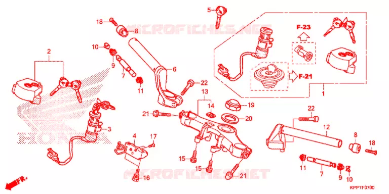 GUIDON - TE DE FOURCHE Honda MOTO 150 CBR 2017  CBR150RH_TH