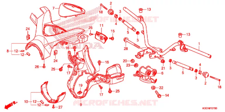 GUIDON - CARENAGE Honda MOTO 125 CUB 2019  C125K