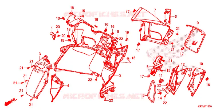 PROTEGE JAMBES Honda SCOOTER 150 PCX 2019  WW150HVJ