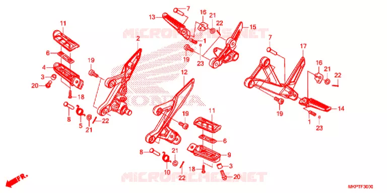 REPOSE PIED Honda MOTO 500 CBR 2020  CBR500RAK