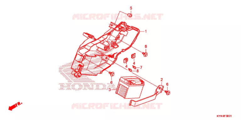 BATTERIE (CRF110F'19-) Honda MOTO 110 CRF 2020  CRF110FL