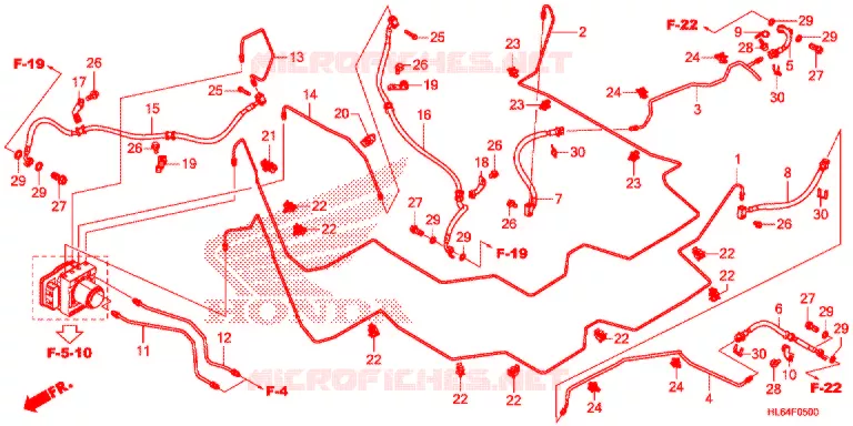DURITES DE FREIN (SXS1000S2R) Honda ATV 1000 TALON 2021  SXS1000S2RK