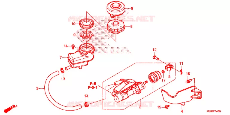 MAITRE-CYLINDRE DE FREIN Honda ATV 1000 TALON 2021  SXS1000S2RK