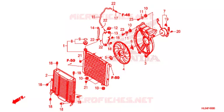 RADIATEUR Honda ATV 1000 TALON 2021  SXS1000S2RK