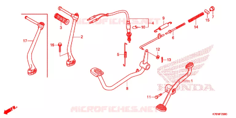 PEDALE - KICK Honda MOTO 110 EX5 2018  NBC110MCDK
