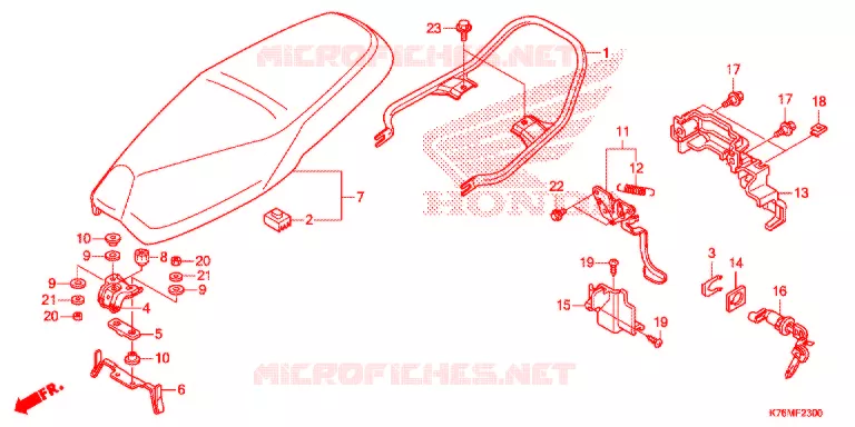 SELLE Honda MOTO 110 EX5 2018  NBC110MCDK
