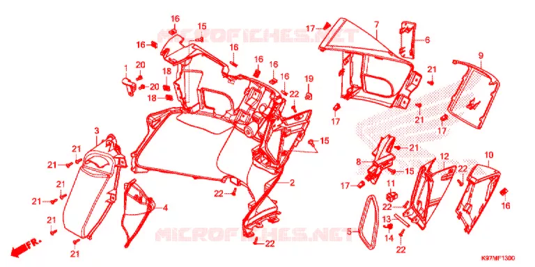 PROTEGE JAMBES Honda SCOOTER 150 PCX 2018  WW150J