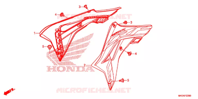OUIES DE RADIATEUR (CRF450R/RWE) Honda MOTO 450 CRF 2019  CRF450RWEK
