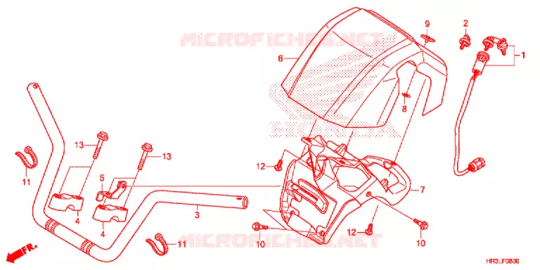 GUIDON Honda ATV 420 FOURTRAX 2020  TRX420FM1L