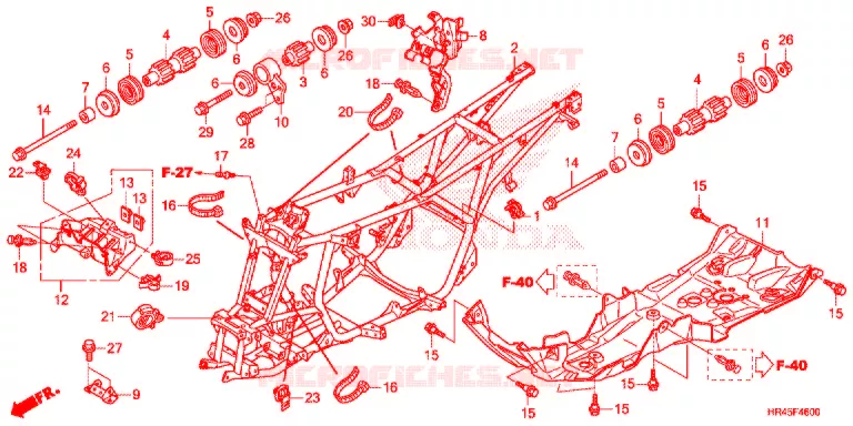 CADRE Honda ATV 520 FOURTRAX 2021  TRX520FM1L