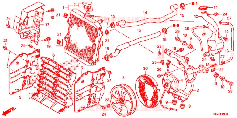 RADIATEUR Honda ATV 520 FOURTRAX 2020  TRX520FM1L
