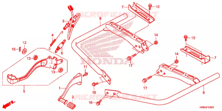 PEDALE - REPOSE PIED Honda ATV 520 FOURTRAX 2020  TRX520FM6L