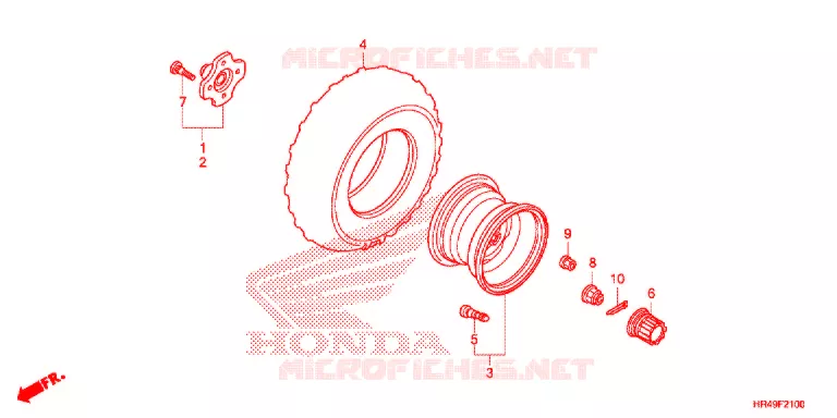 ROUE ARRIERE Honda ATV 520 FOURTRAX 2020  TRX520FM2L