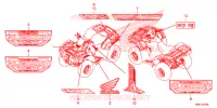 AUTOCOLLANTS pour Honda FOURTRAX 520 FOREMAN RUBICON 4X4 AT DCT EPS DELUXE de 2020