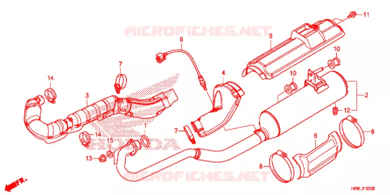 SILENCIEUX D'ECHAPPEMENT Honda ATV 520 FOURTRAX 2020  TRX520FA7L