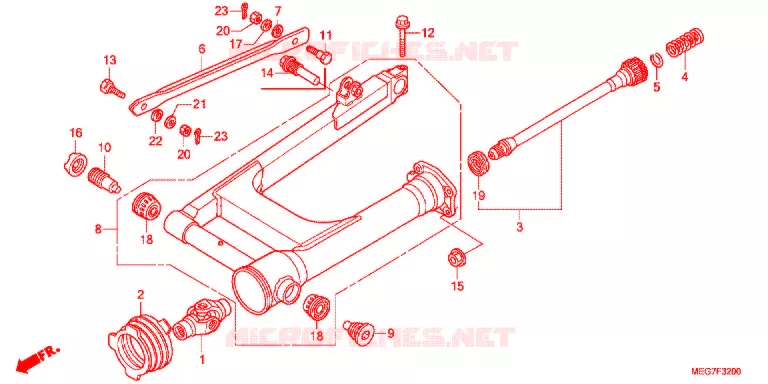 BRAS OSCILLANT (VT750C2B/C2S/CS/C/CA) Honda MOTO 750 SHADOW 2012  VT750C2SB